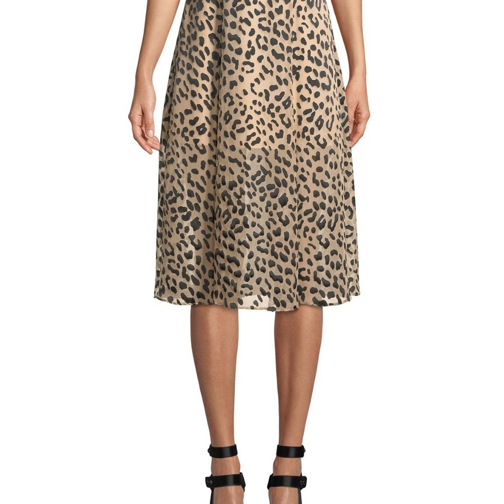 Alice + Olivia Athena Leopard Print Midi Skirt - image 2
